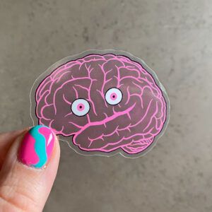 Brainrot läpinäkyvä tarra
